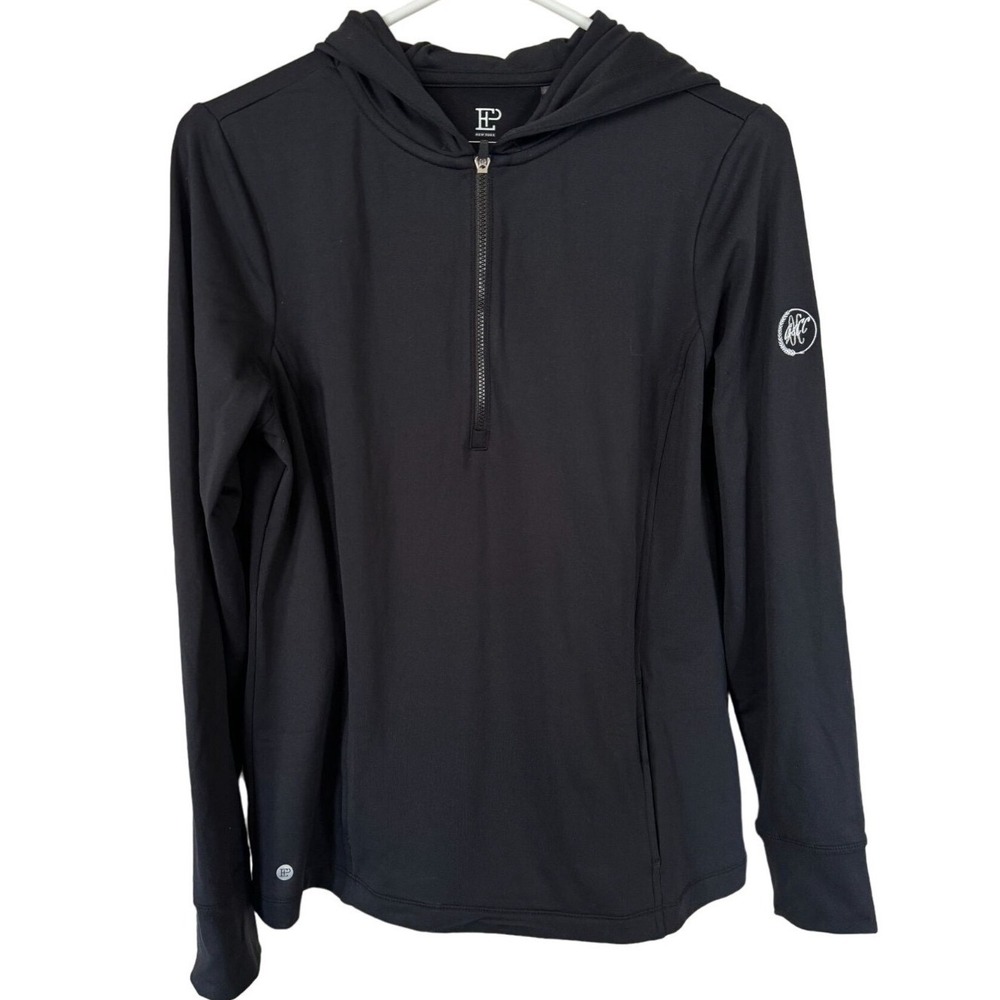 EP NY Ladies Hooded Zip Pullover Black UV50+ Solar Tech Golf Hoodie 5210NLA M z1